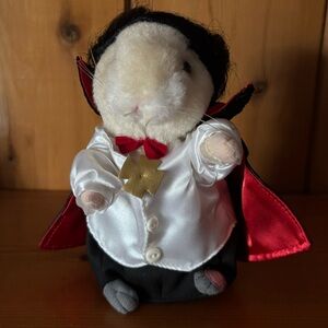 Charming Vampire Hamster Plush with Red Cape